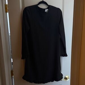 GANNI Black Women’s Dress with Ruffle Hem